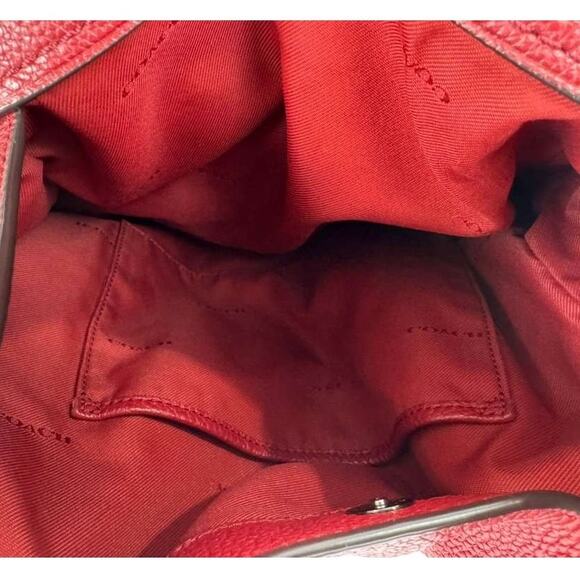 Coach Edie Red Leather Shoulder Bag - Picture 7 of 9